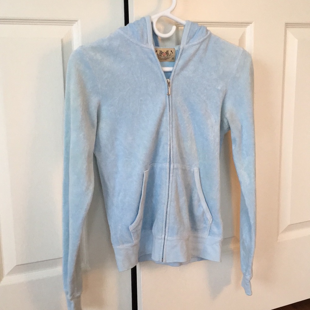 Juicy couture blue medium zip terry hoodie